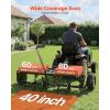 VEVOR Tow Behind Plug Aerator, 32 in Lawn Spike Aerator with Universal Hitch, Heavy Duty & Rust-Resistant, Pull Behind Spike Aerator Tool with Folded Edge Tray, for Farmland & Garden Tractors(Core Aerator (40in))