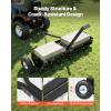 VEVOR Tow Behind Plug Aerator, 32 in Lawn Spike Aerator with Universal Hitch, Heavy Duty & Rust-Resistant, Pull Behind Spike Aerator Tool with Folded Edge Tray, for Farmland & Garden Tractors(Core Aerator (40in))