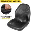 VEVOR Universal Lawn Tractor Seat Replacement, Compact High Back Mower Seat, Black Vinyl Forklift Seat, Central Drain Hole Skid Steer Seat with Mounting Bolt Patterns of 8″ x 11.5″ & 11.25″ x 11.5″(1Pc Black)