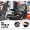 VEVOR Universal Tracor Seat, Lawn Mower Seat with Micro Switch and Drainage Holes, 6.3-11.8 inch Extended Slot Tractor Seat for Tractor Loader Excavator(2023New with Armrest+Belt)