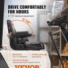 VEVOR Universal Tracor Seat, Lawn Mower Seat with Micro Switch and Drainage Holes, 6.3-11.8 inch Extended Slot Tractor Seat for Tractor Loader Excavator(2023New with Armrest+Belt)