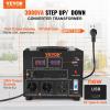 VEVOR Voltage Converter Transformer, 2000W, Heavy Duty Step Up/Down Transformer, Convert from 110 Volt to 220 Volt and from 220 Volt to 110 Volt, with US Outlet EU Outlet 5V USB Port, CE Certified(3000W)