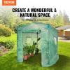 VEVOR Walk-in Greenhouse, 78″ x 39.4″ x 78.7″ Greenhouse for Outdoors with Window, PE Cover, 3-Tier Shelf, Roll-Up Zipper Doors, Walk in Green House Kit, Portable Plant Garden Hot House for Backyard(Green)