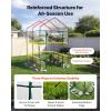 VEVOR Walk-in Greenhouse, 78″ x 39.4″ x 78.7″ Greenhouse for Outdoors with Window, PE Cover, 3-Tier Shelf, Roll-Up Zipper Doors, Walk in Green House Kit, Portable Plant Garden Hot House for Backyard(Clear)