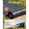 VEVOR Weed Barrier Fabric Heavy Duty, 1.4x50FT 3.2oz Landscape Fabric, Woven Weed Blocker Fabrics, Garden Fabrics Weeds Barrier, Weeds Control Ground Cover, Geotextile Webbing, Gardening Mat, Black(1.4FT*50FT-3.2oz)