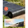 VEVOR Weed Barrier Fabric Heavy Duty, 1.4x50FT 3.2oz Landscape Fabric, Woven Weed Blocker Fabrics, Garden Fabrics Weeds Barrier, Weeds Control Ground Cover, Geotextile Webbing, Gardening Mat, Black(3FT*100FT-5oz)