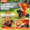 VEVOR Wood Chipper Shredder Mulcher, 7HP Heavy Duty Gas Powered Engine, 2” Max Diameter 212cc 4.1 kW, 4-Stroke 3-in-1 Woodchipper, Fast Chipping Chopping for Forestry, Gardens, EPA Certified(7HP Wood Chipper)