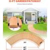 VEVOR Wooden Garden Pathway, Roll Out Cedar Outdoor Walkway 8 ft x 17 in, Non-Slip Curved Garden Walkway, Beach Wood Road Floor,Decorative Lawn Paver for Backyard Boardwalk Wedding Party(8ft*17in)