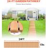 VEVOR Wooden Garden Pathway, Roll Out Cedar Outdoor Walkway 8 ft x 17 in, Non-Slip Curved Garden Walkway, Beach Wood Road Floor,Decorative Lawn Paver for Backyard Boardwalk Wedding Party(16ft*17in)