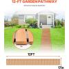 VEVOR Wooden Garden Pathway, Roll Out Cedar Outdoor Walkway 8 ft x 17 in, Non-Slip Curved Garden Walkway, Beach Wood Road Floor,Decorative Lawn Paver for Backyard Boardwalk Wedding Party(12ft*17in)