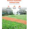 VEVOR Wooden Garden Pathway, Roll Out Cedar Outdoor Walkway 8 ft x 17 in, Non-Slip Curved Garden Walkway, Beach Wood Road Floor,Decorative Lawn Paver for Backyard Boardwalk Wedding Party(12ft*17in)