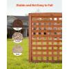 VEVOR Wooden Privacy Fence, 48 x 49 inch Air Conditioner Fence, 2 Panel Solid Outdoor Wood Privacy Screen with Metal Stakes, Steel Frame, Trash Can Hider Fences Suitable for Garden, Pool(3)