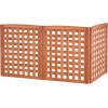 VEVOR Wooden Privacy Fence, 48 x 49 inch Air Conditioner Fence, 2 Panel Solid Outdoor Wood Privacy Screen with Metal Stakes, Steel Frame, Trash Can Hider Fences Suitable for Garden, Pool(3)