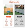 VEVOR Wooden Privacy Fence, 48 x 49 inch Air Conditioner Fence, 2 Panel Solid Outdoor Wood Privacy Screen with Metal Stakes, Steel Frame, Trash Can Hider Fences Suitable for Garden, Pool(1)