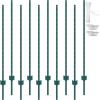 VEVOR 5 Feet Fence Post, 10 Pack U-Channel Heavy Duty Metal Fence Posts with 30 Zip Ties & 20 Clips, Sturdy Steel Fence Stakes for Garden Yard, Lawn, Farms and Outdoor Wire Fencing, Green(5 Feet 10 Pack)