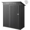 VEVOR 5 x 3 FT Metal Garden Shed, Storage Building with Lockable Door & 2 Louver Vents, Sloped Roof Metal Outdoor Storage Shed, Tool Sheds Outdoor Storage for Backyard, Garden, Patio, Bike, Gray