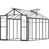 VEVOR 6 x 4 FT Polycarbonate Greenhouse, Heavy Duty Outdoor Green House with Adjustable Vent & Push-Pull Lockable Door, Quick Setup, Aluminum Frame Walk-in Greenhouse Sunroom for Outside Garden Lawn(8*12 Ft)