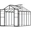 VEVOR 6 x 4 FT Polycarbonate Greenhouse, Heavy Duty Outdoor Green House with Adjustable Vent & Push-Pull Lockable Door, Quick Setup, Aluminum Frame Walk-in Greenhouse Sunroom for Outside Garden Lawn(8*10 Ft)