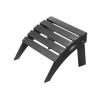VEVOR Adirondack Ottoman, 18.7L x 18.9W x 13.8H Inch HDPE Plastic Folding Adirondack Ottoman, Weather-Resistant Foot Rest for Adirondack Chair, Widely Used for Outside Porch Pool Lawn Backyard, Blue(Black)