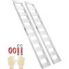 VEVOR Aluminum Ramps, 1250lbs, Straight Ramp with Treads and Load Straps, Portable Loading Ramp for Motorcycles, ATVs, Trucks, Lawn Mower, Dirt Bike, Garden Tractor, 78″ L x 12″ W, 2Pcs(1250lbs)