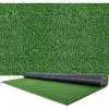 VEVOR Artificial Grass, 12 x 7 ft Fake Grass Turf Rug, 0.6 in Pile Height Realistic Synthetic Lawn Carpet Roll Mat, Easy Clean Drainage Holes for Patio, Garden, Balcony, Outdoor Indoor Decor, Green