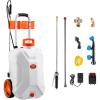 VEVOR Battery-Powered Sprayer with Wheeled Cart, 10 Gallons Electric Weed Sprayer, Adjustable 0-80 PSI, Yard Lawn Sprayers with Wheels, 5 Nozzles & 98ft Hose, 3-6H Spray Time, for Weeding, Cleaning