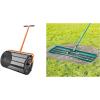 VEVOR Compost Spreader with Lawn Leveling Rake, 24″ Wide Basket with Adjustable Handle & 30″x10″ Yard Leveling Tool with 78″ Handle(Spreader + Lawn Leveling Rake  30″x10″)