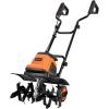 VEVOR Corded Electric Tiller, 18 Inch Tilling Width Garden Rototiller, 13.5-Amp Motor Heavy-Duty Tilling Machine, Cultivator with Steel Tines and Foldable Handle, for Lawn, Yard, and Gardening Care(15 Amp-18 Inch)