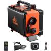 VEVOR Diesel Heater 8KW, DC 12V/24V, All in One Portable Diesel Air Heater with Bluetooth APP Control, Remote Control and LCD Screen, 1.9 Gal Fuel Tank for Trucks, Vans, RVs, Campers, and Garages(Black+Orange)