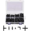 VEVOR Drip Irrigation Fittings Kit for 1/4″ Tubing, 300 Pcs Drip Irrigation System Parts, Tees, Straight Barb, 4 Way Coupling, Elbows, End Plug, Single Barbs, Barbed Connectors for Yard Garden Lawn