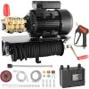 VEVOR Electric Pressure Washer Pump Kit, 1950 PSI, 3.2 GPM, Triplex Power Washer Pump with 5 HP Motor 240 V, Includes Wall Mount Bracket, Spray Gun, Wand, Hose, 5 Nozzles, for Washing Cars, Gardens