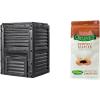 VEVOR Garden Compost Bin 80 Gallon, BPA Free Composter & Jobe’s Organics 09926 Fast Acting Fertilizer Compost Starter, 4 Pound