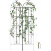 VEVOR Garden Trellis for Climbing Plants, 71 x 20 in, 6 Packs Rustproof Metal Garden Flower Trellis, Outdoor Climbing Rose Clematis Cucumbers Trellis Decorative for Courtyards Lawns(87”H x 20”W)