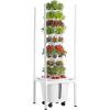 VEVOR Hydroponic Tower, 45 Pods 9 Tiers Hydroponics Growing System Kit with LED Grow Light, App Control & Casters, Vertical Home Garden with 20L Water Tank & Pump for Indoor Herbs, Fruits, Vegetables