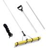 VEVOR Landscape Rake, 36 inch Wide Head 133 inch Handle, Large Heavy Duty Aluminum Landscaping Leaf Rake Tool, Asphalt Level for Loosening Soil, Garden & Yard, Pond Gravel & Beach Lawn Care, 52ft Rope(102.36 inch)