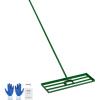 VEVOR Lawn Leveling Rake, 36″x10″ Level Lawn Tool, Heavy-Duty Lawn Leveler with 78″ Steel Extended Handle, Yard Leveling Rake Suit for Garden, Golf Lawn, Farm(36″x10″)
