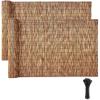 VEVOR Natural Reed Fencing, 4 ft x 13.12 ft, 2 Pack Decorative Natural Reed Fencing Roll, Decorative Fence for Backyard Divider, Privacy Screen Panel Curtain for Balcony Patio Garden Backyard Outdoor(Brown)