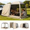 VEVOR Pop up Screen House Tent, 10 x 9.2 ft, 4-8 Person Screen Gazebo, Portable Screened in Canopy with Carry Bag, Netting Sides, Ground Stakes, for Garden, Patio, Backyard, Outdoor Activities, Beige(Beige 3)