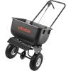 VEVOR Push Lawn Spreader, 12ft Spreading Width, Broadcast Spreader with 80lbs Load Capacity & 10 in All-Terrain Tires, Walk-Behind Garden & Lawn Broadcast Spreaders for Seed Fertilizer, Salt Ice Melt