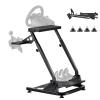 VEVOR Racing Wheel Stand, Heavy-Duty Simulator Cockpit Steering Stand with Dual-Rail Dual-Arm, Fit Logitech G25,G27,G29,G920,G923, Thrustmaster T300RS,TX F458,T500RS,T3PA-PRO (F1/GT) and CSR Pedals(L-shaped)