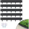 VEVOR Steel Landscape Edging, 5 Packs 39 x 5 in Rust-Resistant Metal Landscape Edging, Bendable Garden Edging Border, Heavy Duty Lawn Edging, Easy-to-Install, Flower Bed Yard Pathway Divider Dark Gray(39″ L x 3″ H)