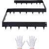 VEVOR Steel Landscape Edging, 5 Packs 39 x 5 in Rust-Resistant Metal Landscape Edging, Bendable Garden Edging Border, Heavy Duty Lawn Edging, Easy-to-Install, Flower Bed Yard Pathway Divider Dark Gray(40″ L x 8.15″ H (5+3.15in))