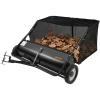 VEVOR Tow Behind Lawn Sweeper, 50-Inch 26 cu ft Large Capacity, Pull Behind Lawn Sweeper, Heavy Duty Leaf & Grass Collector with Adjustable Sweeping Height for Garden, Yard, Farm, Picking Up Debris(44 Inch)