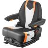 VEVOR Universal Forklift Seat, Tractor Suspension Seat with Adjustable Back, Armrest & Safety Belt, Secure Fold Down Tractor Seat with Micro Switch, Lawnmower Seat for Skid Loader Bulldozer