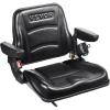 VEVOR Universal Tracor Seat, Lawn Mower Seat with Micro Switch and Drainage Holes, 6.3-11.8 inch Extended Slot Tractor Seat for Tractor Loader Excavator(2023New with Armrest+Belt)
