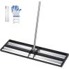 VEVOR Updated Lawn Leveling Rake with Roller, 30″ x 10″ Stainless Steel Lawn Leveler with 83.9″ Adjustable Handle, Heavy Duty Yard Leveling Rake, Effort Saving Lawn Leveling Tool for Yard Golf Court
