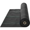 VEVOR Weed Barrier Fabric Heavy Duty, 1.4x50FT 3.2oz Landscape Fabric, Woven Weed Blocker Fabrics, Garden Fabrics Weeds Barrier, Weeds Control Ground Cover, Geotextile Webbing, Gardening Mat, Black(3FT*300FT-3.2OZ)