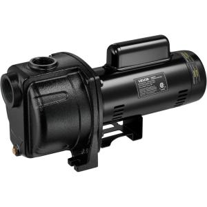 VEVOR 2 HP Shallow Well Jet Pump, 230 Volt, 5200 GPH Cast Iron Well Jet Pump, with 112 ft Max Head Lift, Check Valve, Thermal Protection, Automatic On/Off, for Garden Irrigation Lawn Sprinkler System(2 HP)