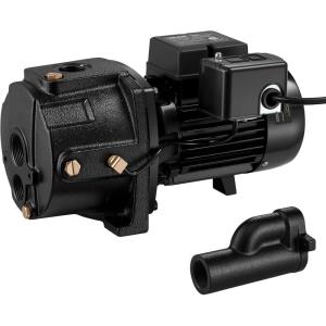 VEVOR 2 HP Shallow Well Jet Pump, 230 Volt, 5200 GPH Cast Iron Well Jet Pump, with 112 ft Max Head Lift, Check Valve, Thermal Protection, Automatic On/Off, for Garden Irrigation Lawn Sprinkler System(1 HP)