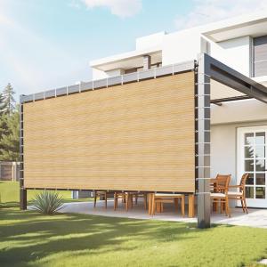 VEVOR 90% Sun Shade Cloth, 10 x 12 ft Pergola Shade Cover with Stainless Steel Grommets, Sun Shades Canopy Privacy Screen with 140 GSM HDPE Material, for Outdoor, Patio, Garden, and Backyard (Brown)(12 x 20 ft Beige)